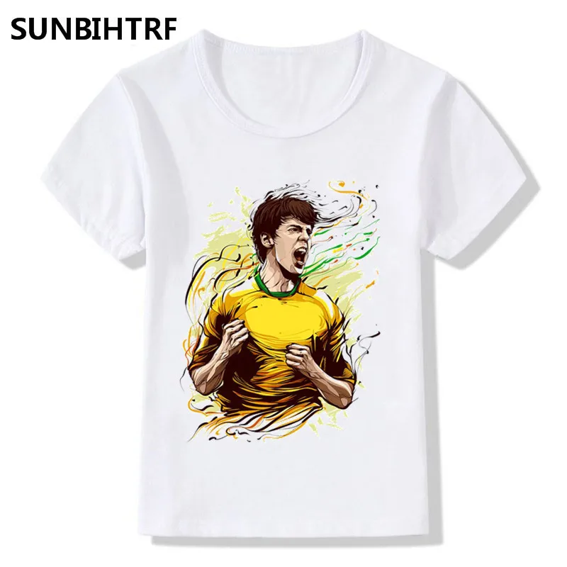 Детская летняя Милая футболка с забавным дизайном в виде футбольной звезды