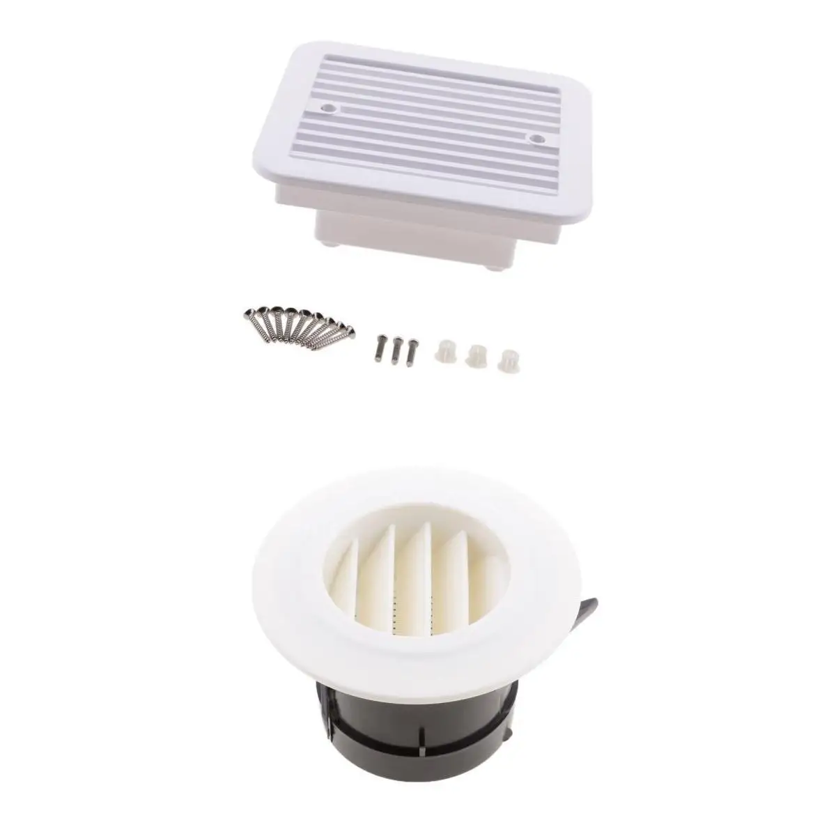 

2 Pieces 12V RV Trailer Caravan Side Air Vent +Interior Side Roof Air Exhaust Vent