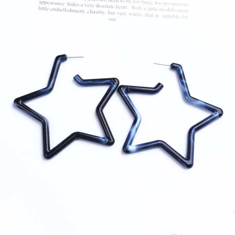 Женские крупные серьги подвески с леопардовым принтом акриловые полые из