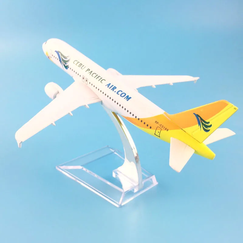 Фото Модель самолета JASON TUTU 16 см, модель самолета Cebu Pacific Air, модель самолета Аэробус A320, Литые металлические Самолеты 1:400, игрушечный самолет №4