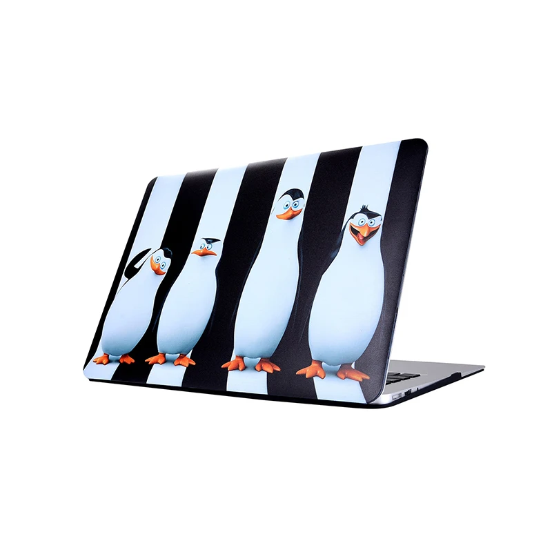 Жесткий чехол с рисунком кота пингвина для Macbook Air 11 12 13 Pro13 15 сетчаткой ноутбук