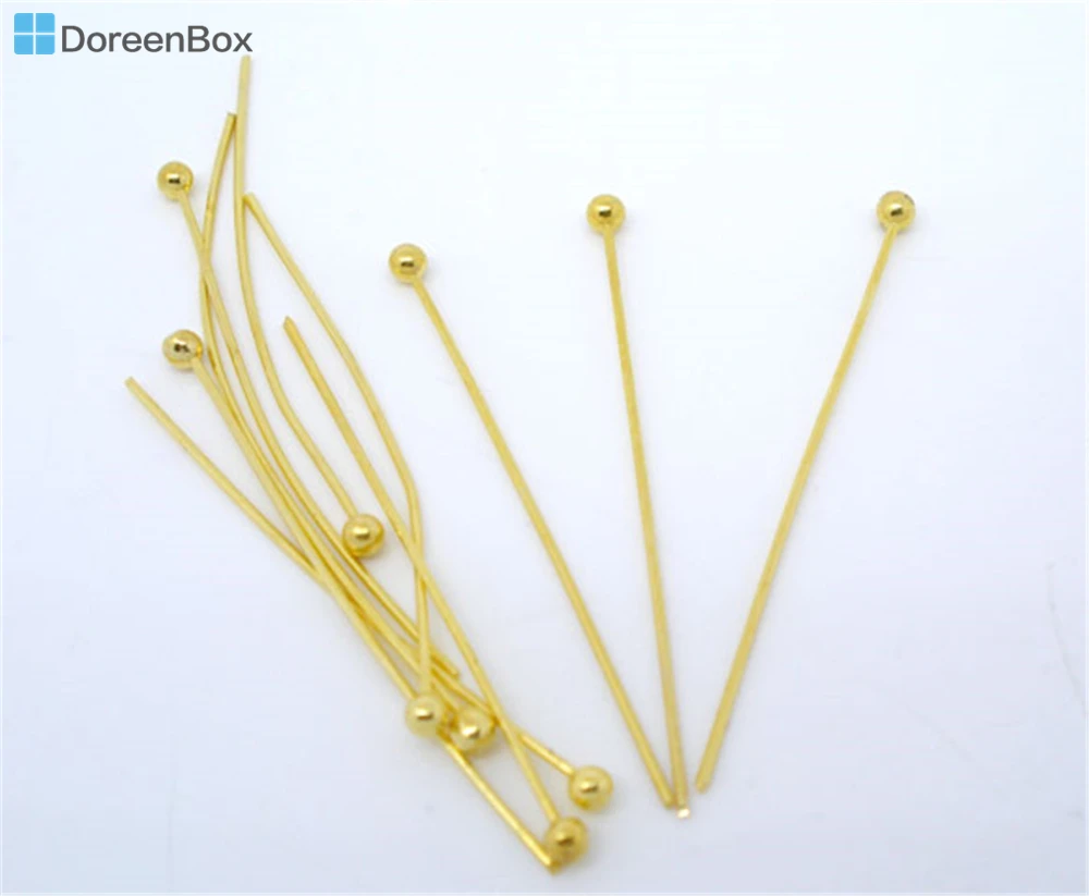 Doreen Box Lovely 500 шт золотой цветной шарик шпильки 0 5x30 мм (24 калибра) (B04368)|ball head pins|head