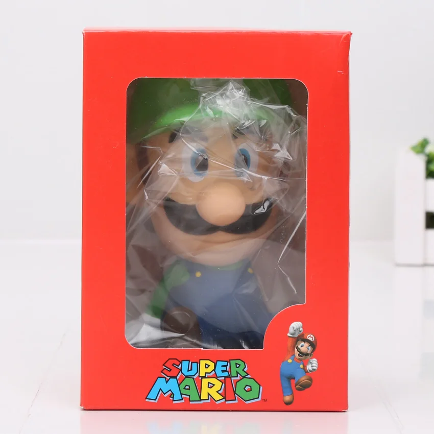luigi in box Фигурка с качающейся головой игрушка Dragon Ball Z Сон Гоку криллин Супер Марио Мстители супер герой Кошмар перед Рождеством Джек игрушки - Цвет: luigi in box