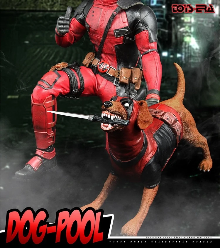 Собачий бассейн вдохновленный дэдпулом корпусом Dogpool 1/6 статуя из смолы игрушки