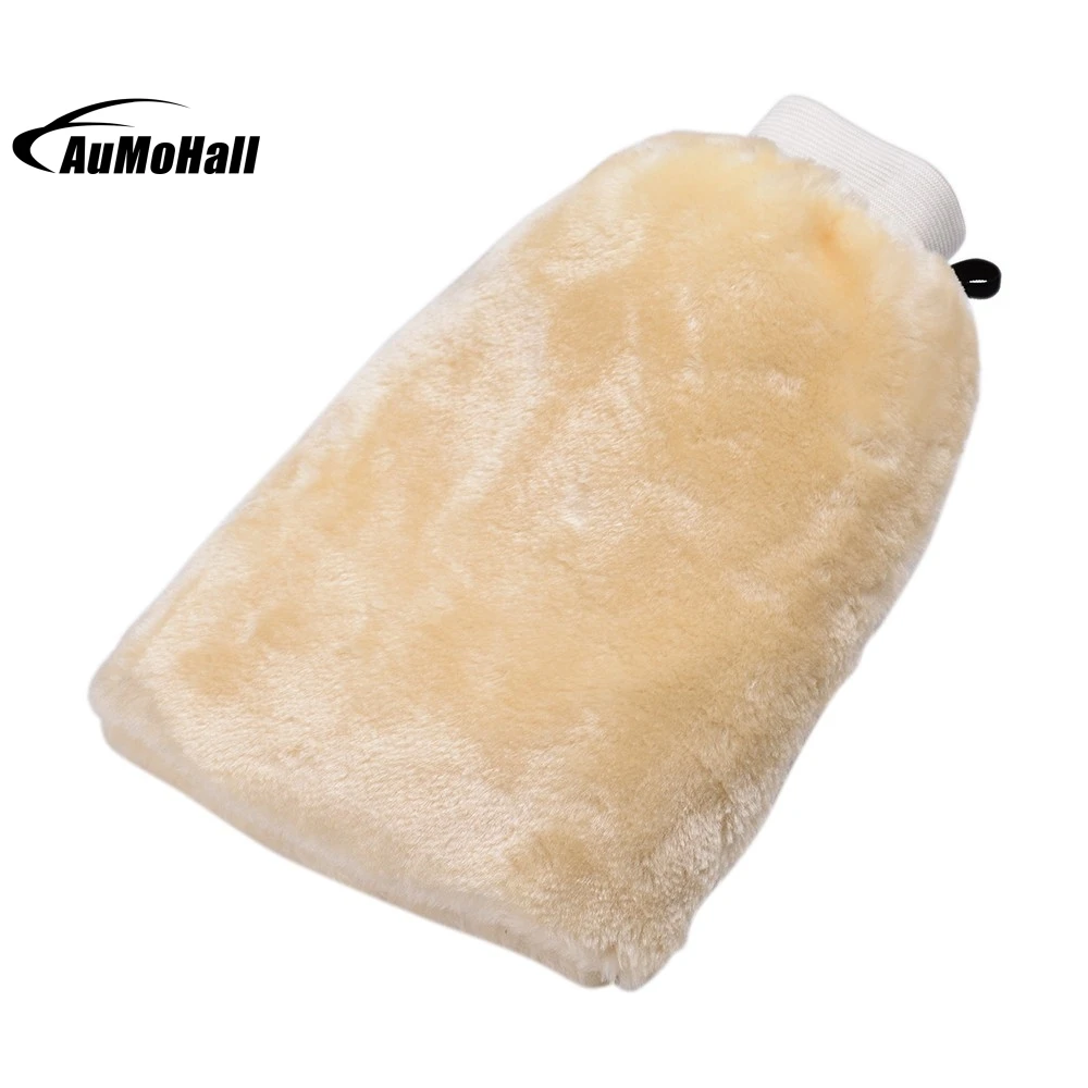 Useful Microfibre Mitt Car Wash Washing Cleaning Glove Polishing Shampoo Duster Cloth Care Brush Bisque 25x16.6cm | Автомобили и