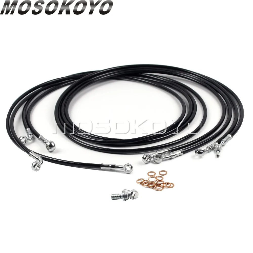 Мотоцикл 10 &quot 12&quot Руль удлинитель кабеля Жгут проводов для Harley Touring 2014 2017 руль ABS