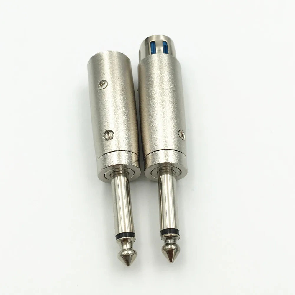 1 пара 6 35 мм моно штекер к 3Pin XLR + Гнездо аудио кабель адаптер микрофона