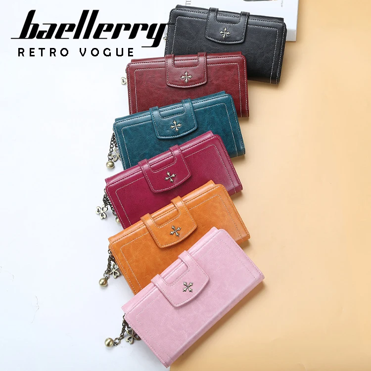 BAELLERRY, женский клатч, кожаный кошелек, Женский Длинный кошелек, Женский кошелек на молнии, вместительная сумочка для денег, кошелек для iPhone 7
