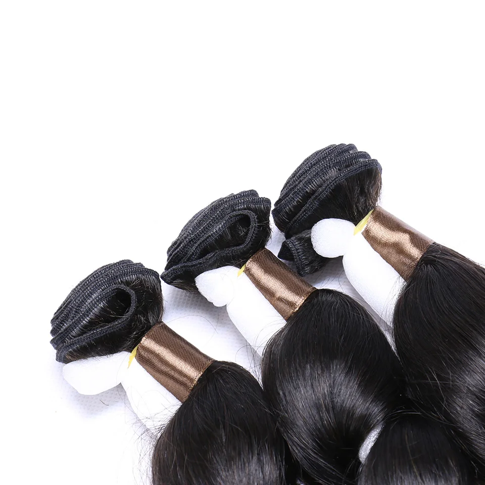 Chloe волосы малазийские Свободные волны 3 пучка Remy для наращивания 8-30 дюймов