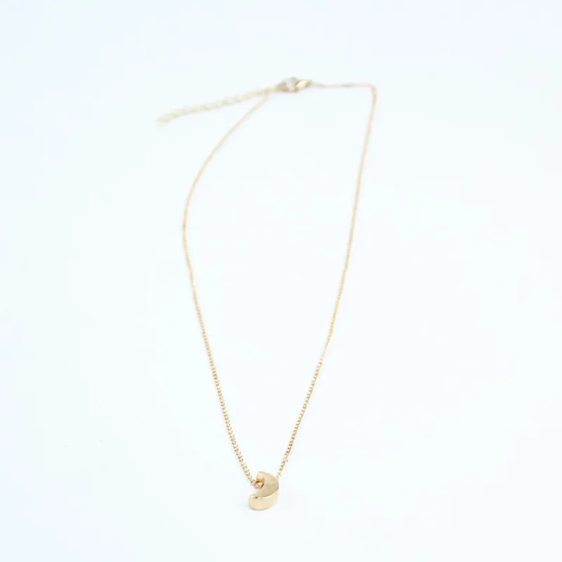 2017 минималистичное полумесяц Серебряное Золотое длинное ожерелье женское