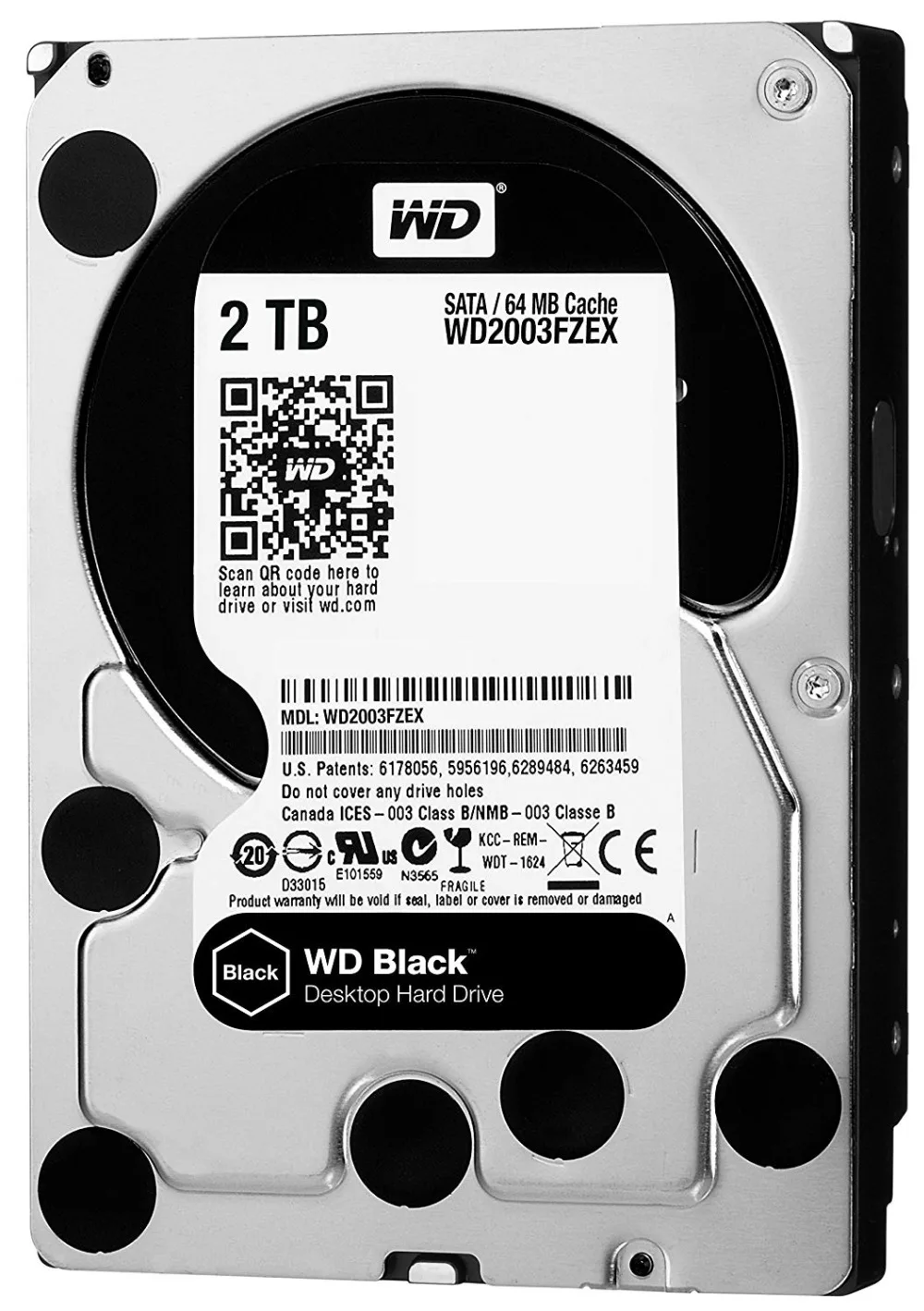 Western Digital WD Black 2TB 3.5&quot Desktop Game HDD Performance Hard Disk Drive Hdd 7200 RPM SATA 6 Gb/s 64MB Cache-WD2003FZEX |