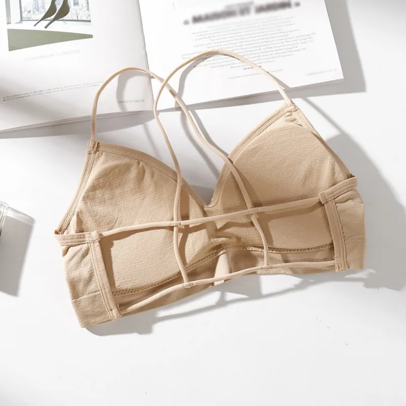 Бюстгальтер без косточек женский укороченный топ бюстгальтер майка для фитнеса