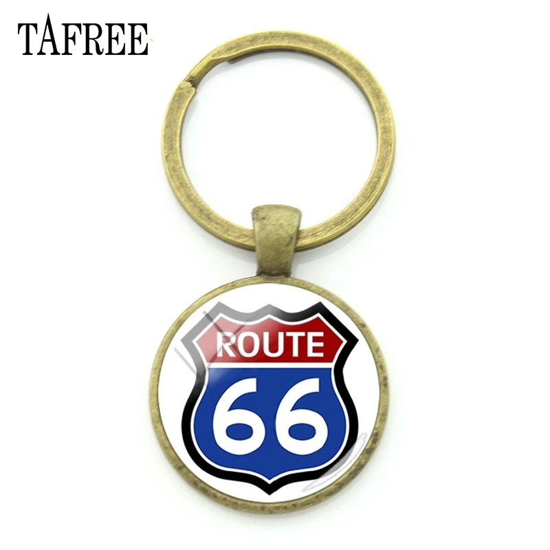 TAFREE шоссе 66 США, дорожные знаки, брелки, модные трендовые брелки-цепочки, металлический кулон для ключей от автомобиля, ювелирные изделия для лучшего друга UR08 - Цвет: UR38