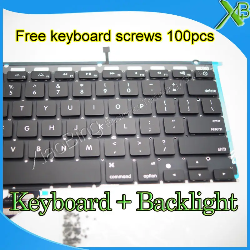Совершенно новая английская клавиатура + Подсветка 100 шт. винтов для клавиатуры