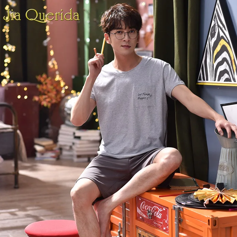 J&ampQ Woman Clothes Home 100% Cotton Pyjamas Women 2019 Fashion Men and Matching Sleep Wear Kawaii Lingerie Pink Pajama Set | Женская