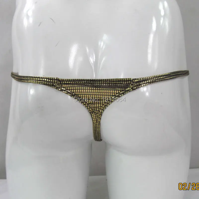 Мужские стринги с микро нитью нижнее белье Т образным ремешком G4033 блестящее