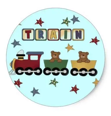 

1.5inch Teddy Bear Train T-shirts and Gifts Classic Round Sticker