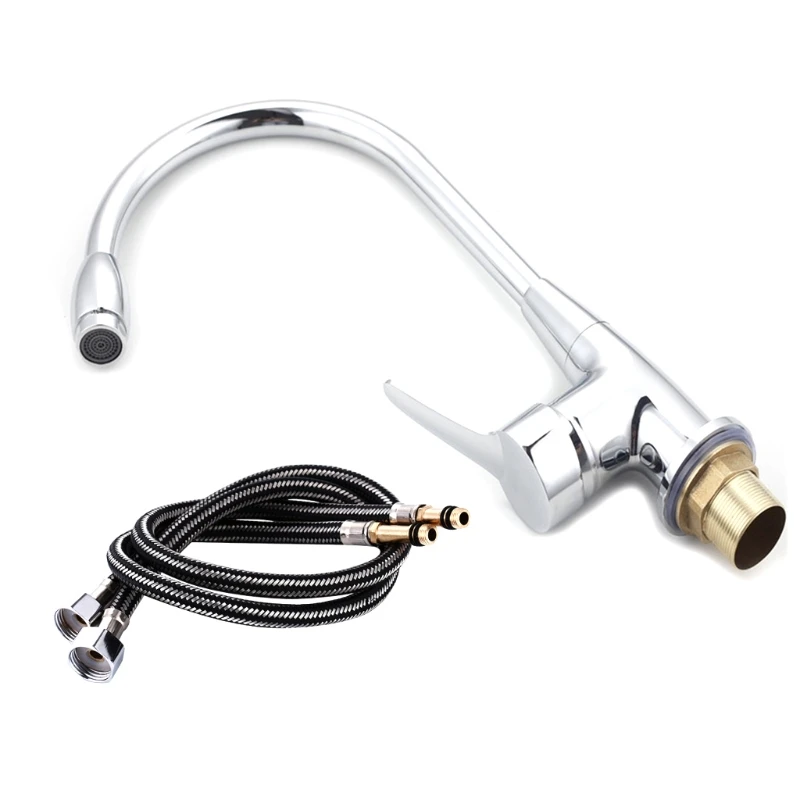 

Top Quality Chrome 360 Degree Swivel Alloy Kitchen Mixer Cold Hot Basin Sink Tap Faucet