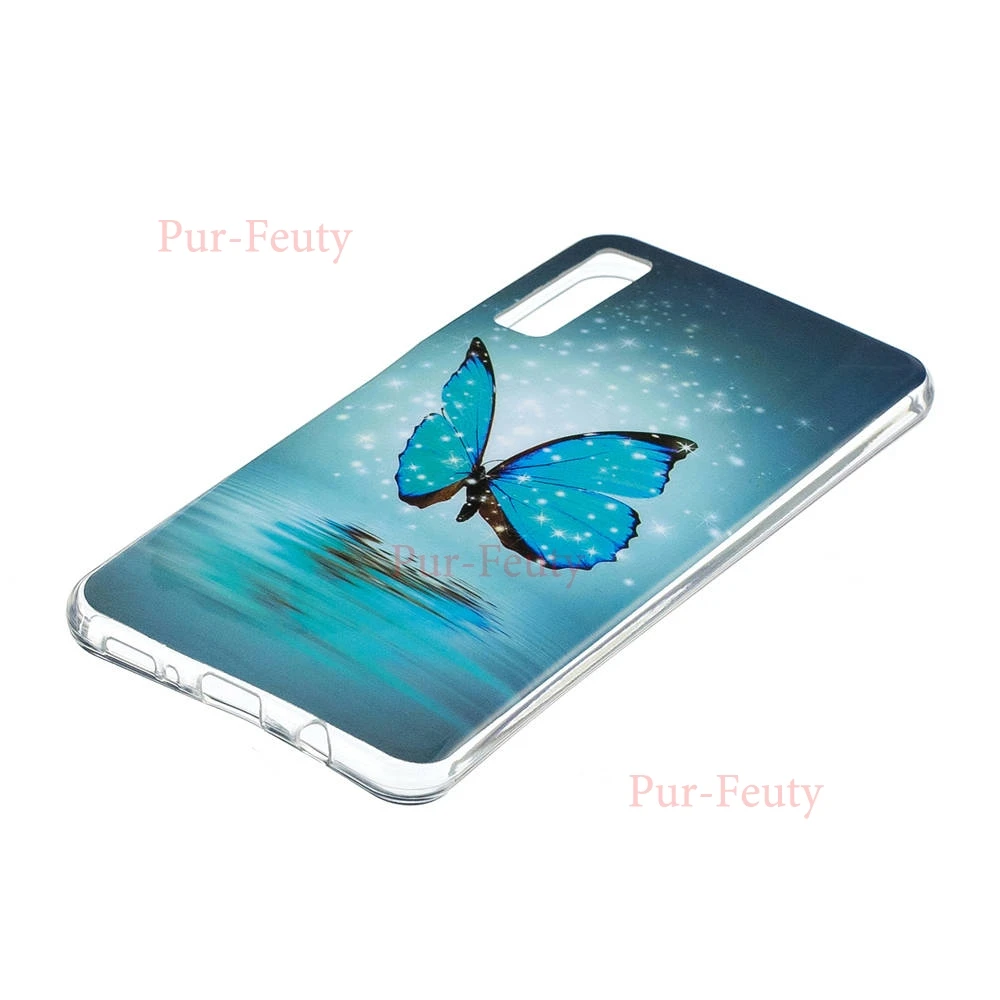 Роскошные светящиеся чехлы для телефонов Samsung Galaxy A7 2018 SM A750 A750F A750F/DS мягкий