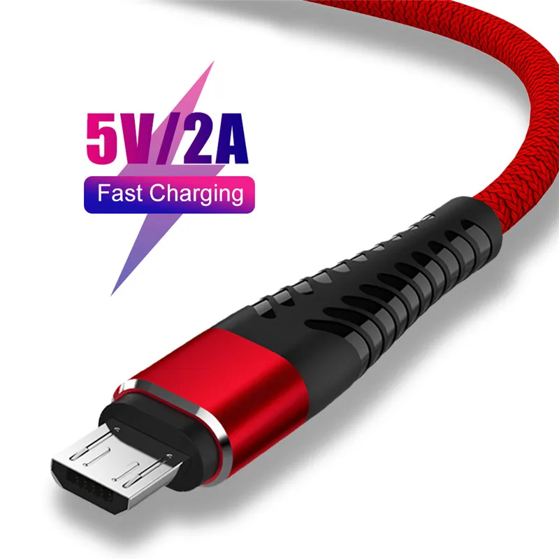 Кабель Micro USB 2A для быстрой зарядки, кабель usb type C для синхронизации данных, зарядное устройство для мобильного телефона, код для samsung Galaxy Xiaomi huawei