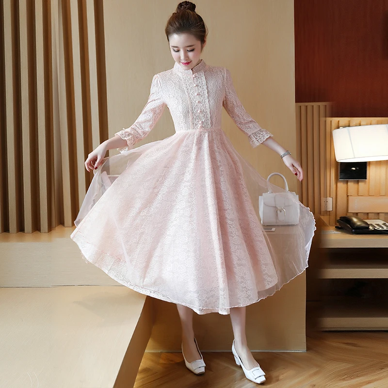 Повседневное женское длинное платье кружевное с высокой талией супер сказочное