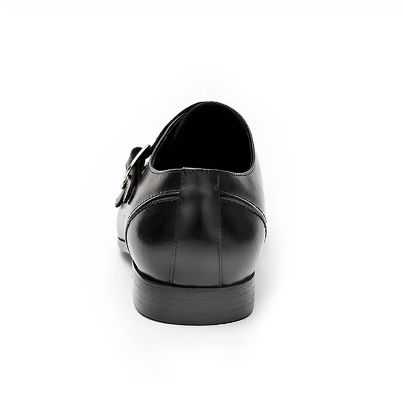 Мужские туфли-оксфорды из натуральной кожи с острым носком на плоской подошве |