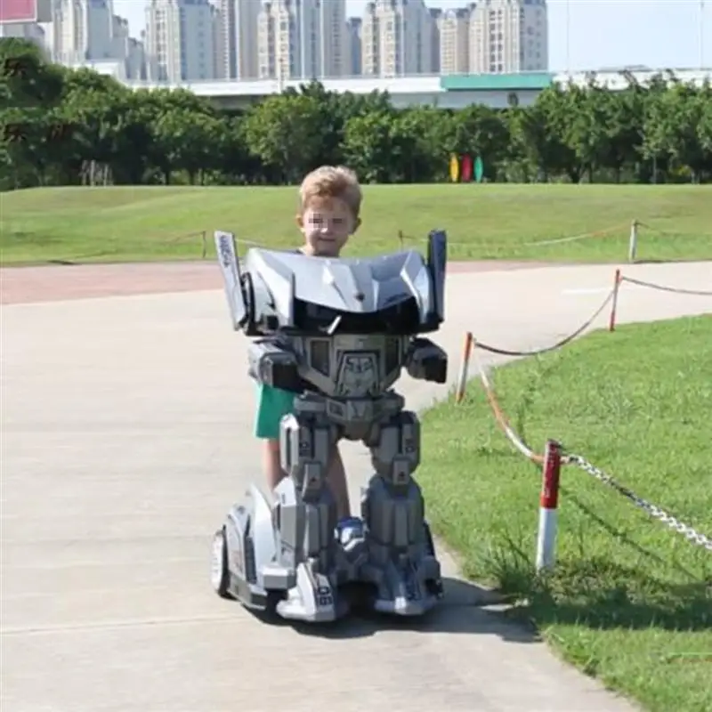 LEORY RC пилотируемый циклическая зарядка гуманоид робот Игрушечная машина трансформатор подвижный с светодиодный фары для парка развлечений детей