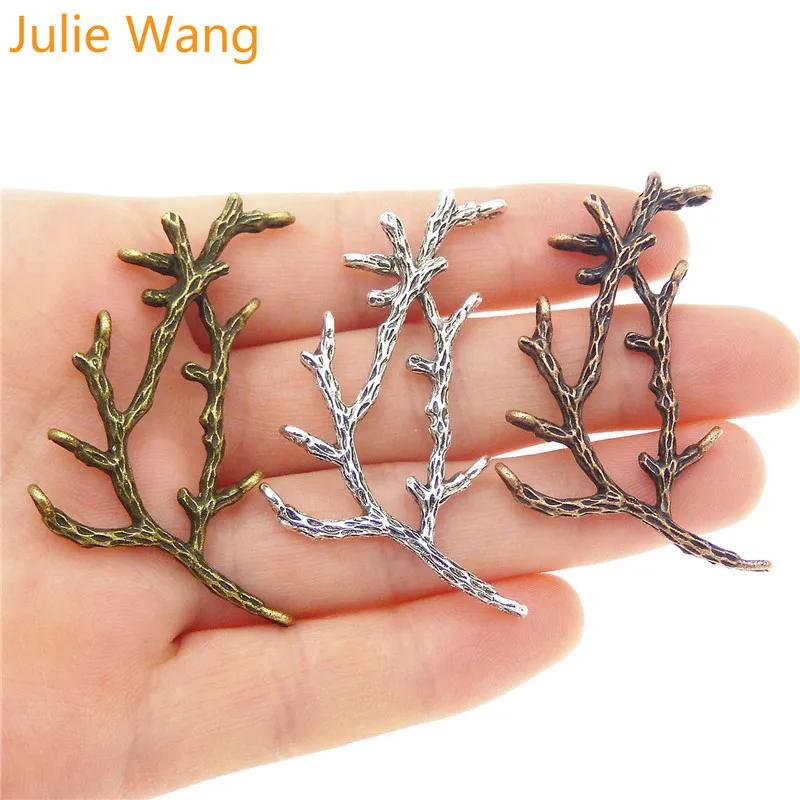 Julie Wang 6 шт. подвески из сплава винтажные ветки смешанных цветов ожерелье кулон