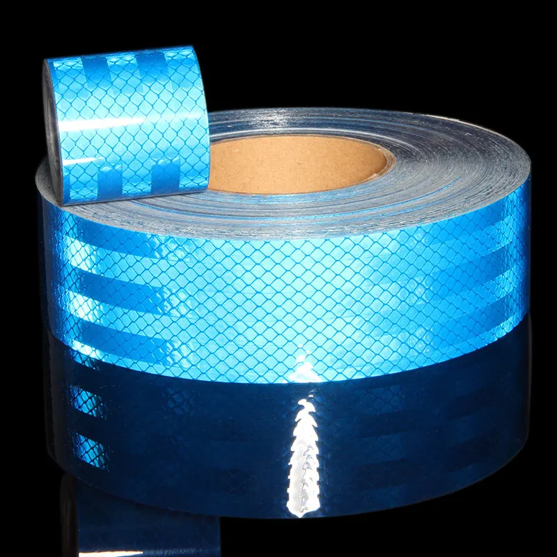 Стайлинг автомобиля ПВХ клейкая наклейка синяя отражающая лента наклейки для