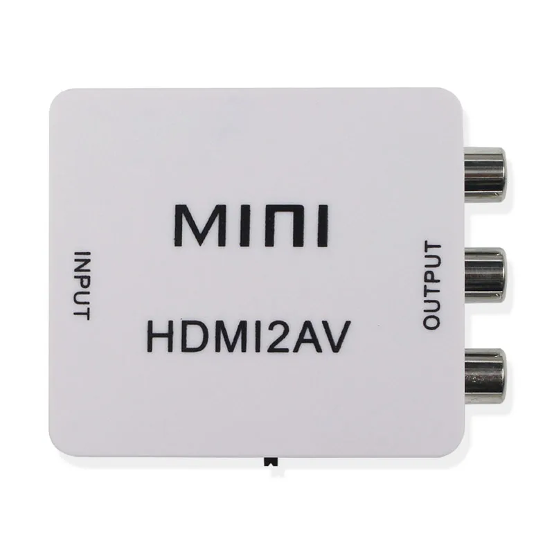 

5PCS Mini HD 1080P HDMI2AV Video Converter Box HDMI to RCA AV/CVSB L/R Video Support NTSC PAL Output HDMI TO AV Adapter