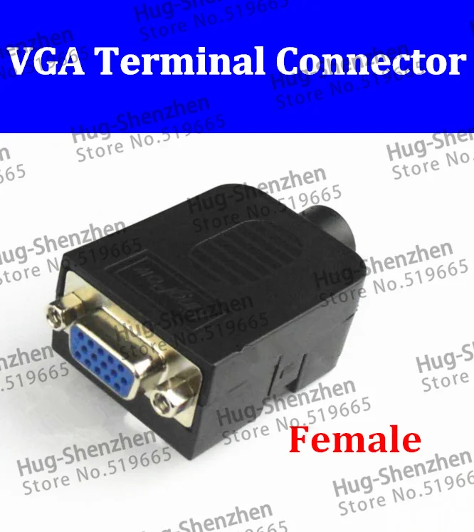 

DB15 VGA, розетка, 3 ряда, 15-контактный разъем, клеммы для выключения, гайка, тип «сделай сам», соединитель