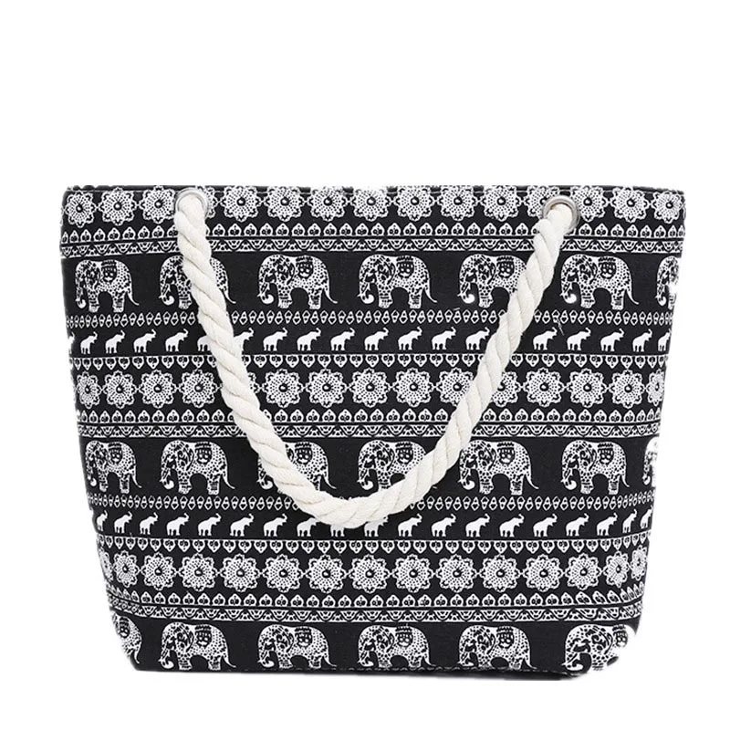 Национальная модная женская Холщовая Сумка большой емкости Пляжная сумка