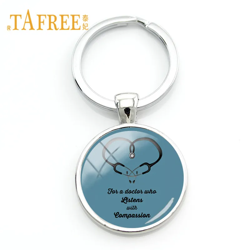 Брелок TAFREE Doctor брелок стетоскоп докторская медсестра стеклянные драгоценные
