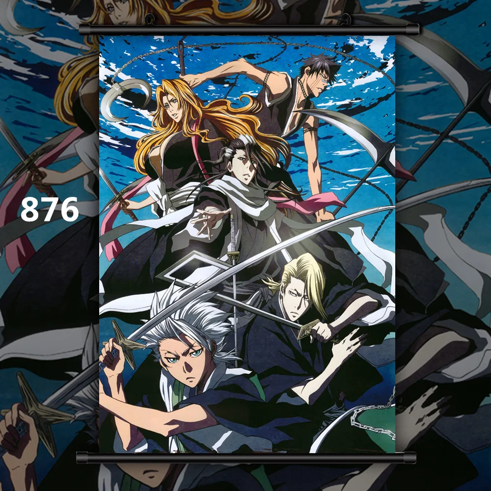 876 Bleach коллекции Rukia Aizen Ichigo Renji Аниме Манга настенный плакат свиток F - Цвет: 876