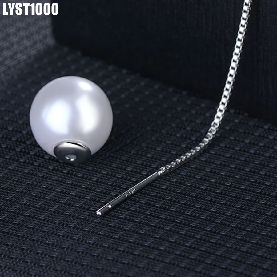 Милые маленькие свежие серьги с желтым лимоном и длинной нитью для ушей модные