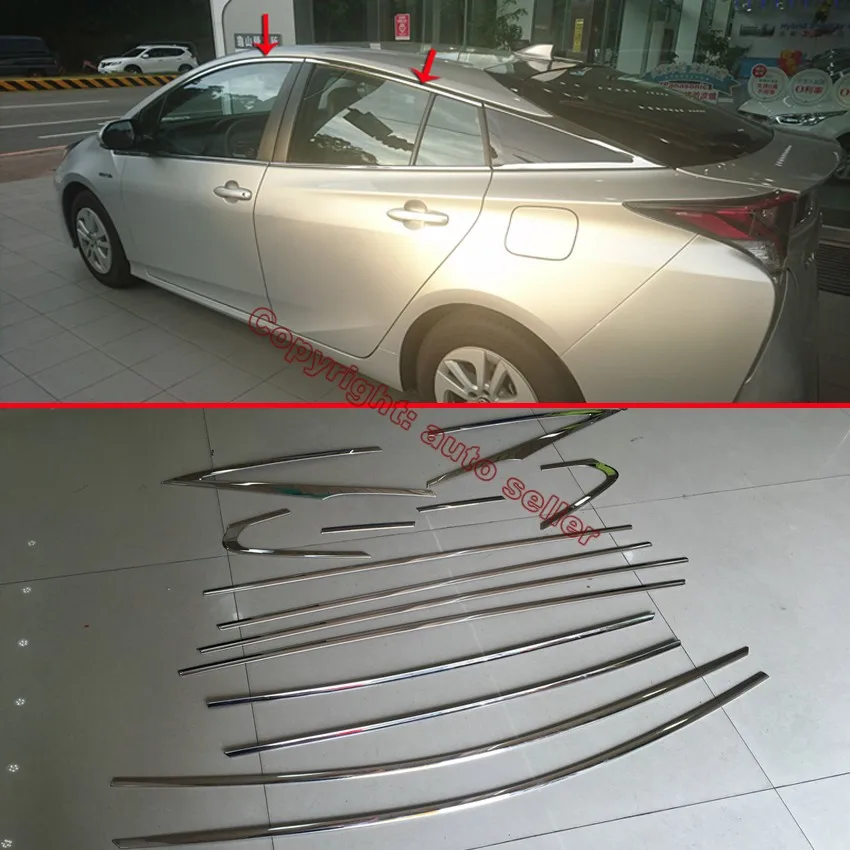 Обшивка оконной рамы из нержавеющей стали для Toyota Prius 2016 2017|window trim|toyota window trimtoyota trim