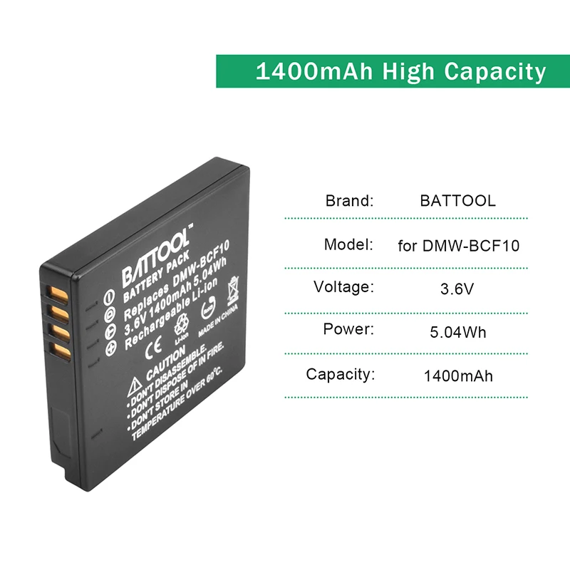 BATTOOL Камера Батарея + ЖК-дисплей Зарядное устройство PC кабель для DMW-BCG10 DMW BCG10 BCG10E
