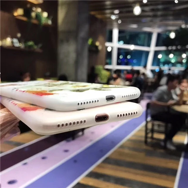 Qushar красивый цветок печати чехол для iPhone 6 plus 6S Plus силиконовый Cute 3D рельеф задняя