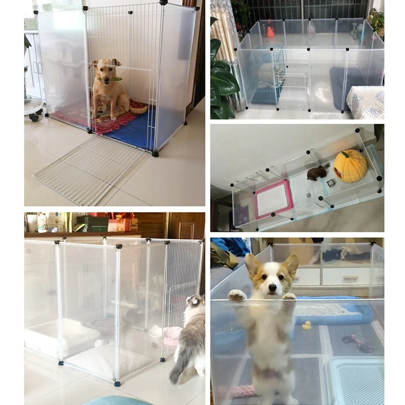 Petshy кошка собака клетка дом DIY анти-прыжки изоляции открытый Крытый большой кошки котенок щенок кролик животное забор ящик питомник