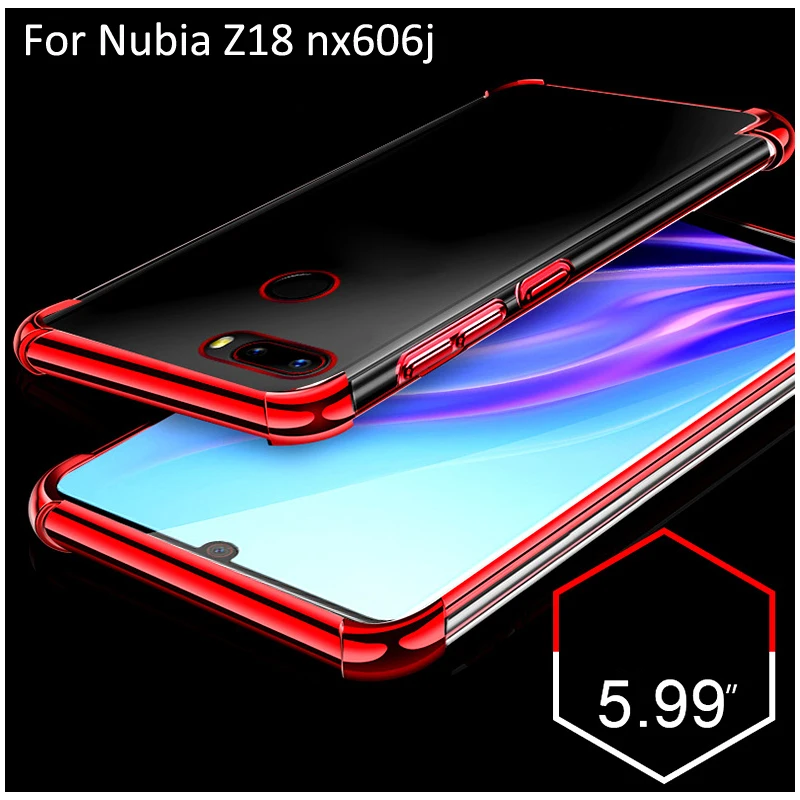 2 шт. для Nubia Z18 NX606J чехол мягкий прозрачный ТПУ чехлы телефонов сверхпрочный