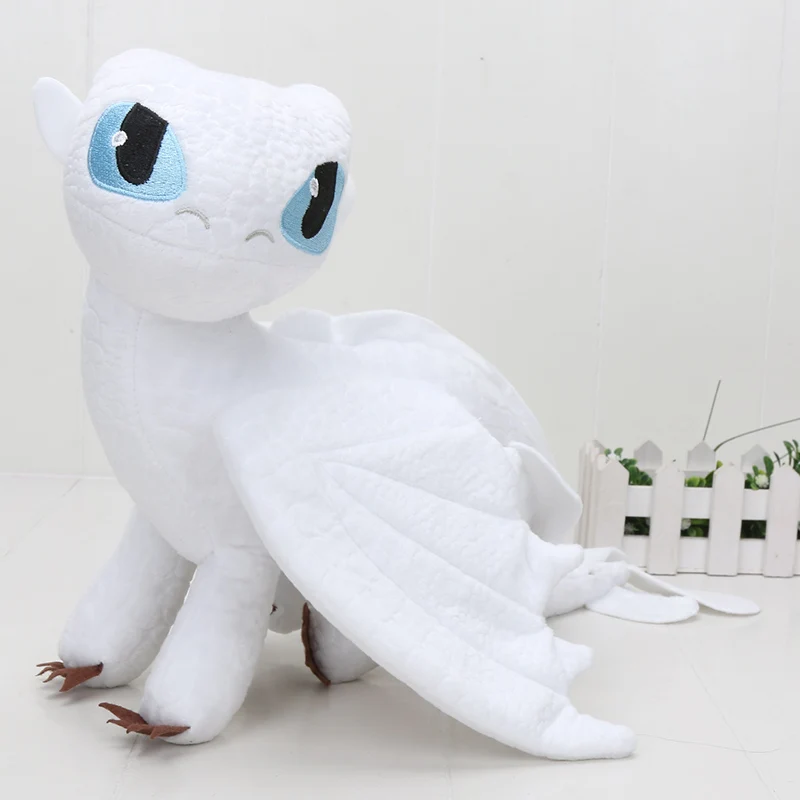 40cm white 5 шт. 55 см 21,6 дюймов Беззубик, ночная Фурия, плюшевые игрушки, Как приручить дракона, мягкая кукла животного, Juguetes de Peluches - Цвет: 40cm white