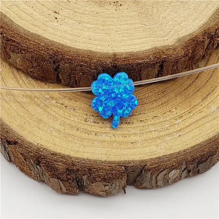 Blue Flower Синтетический опал колье 37+ 5 см прозрачная Рыбная нить регулируемое опаловое ожерелье опал Хамса опал ожерелье - Окраска металла: Blue Flower
