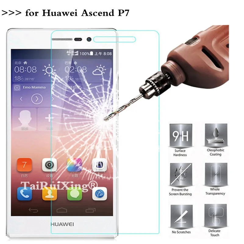 9H 2.5D 0 26 мм Закаленное стекло протектор экрана для Huawei Ascend P7 P 7 Защитная пленка