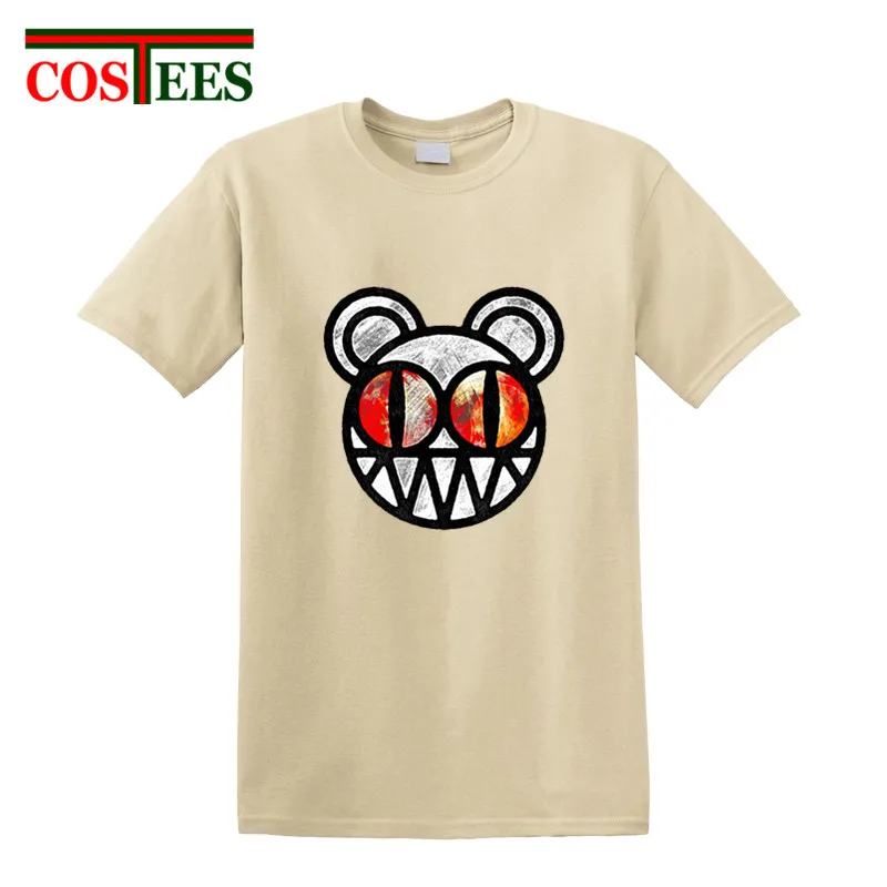 Состаренный вид футболка с радиоголовкой homme Radiohead's Bear футболки для мужчин