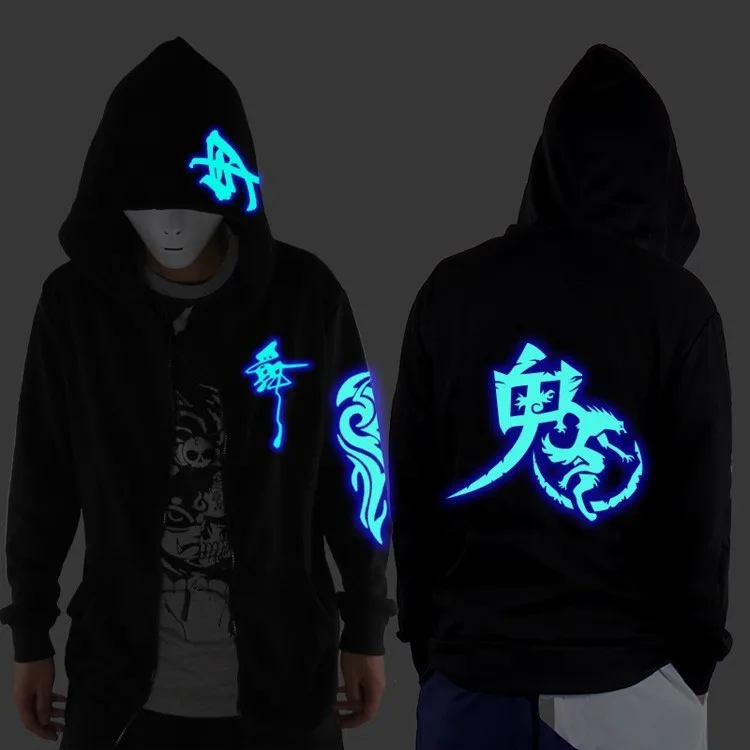 Ghost Wolf Одежда для танцев Ghost Step, костюм Drag Step, Свободное пальто, даже толстовка с капюшоном Ghost, флуоресцентная куртка для мужчин и женщин, Студенческая куртка - Цвет: Ghost Wolf