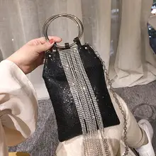 Женская вечерняя сумка клатч с блестками