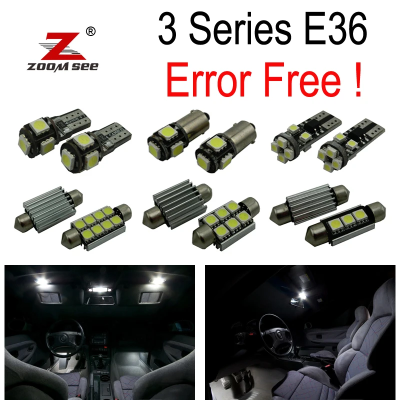 16x светодиодный номерной знак + комплект ламп для внутреннего освещения bmw 3 серии