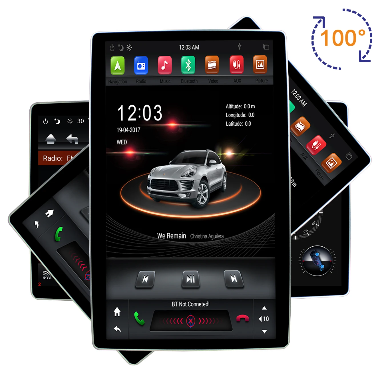 Carbar 12," Tesla стиль вращения ips экран Android 8,1 автомобильный DVD gps радио плеер для старой пластиковая пилочка для ногтей RAV4 Prado Vios