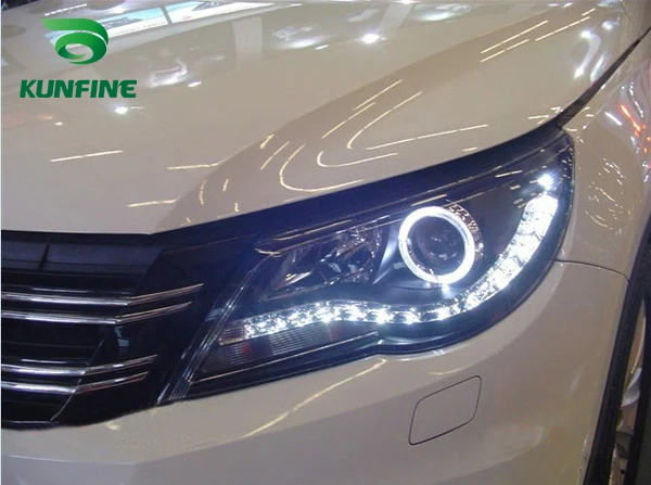 Пара автомобилей головной светильник в сборе для Volkswagen TIGUAN 2010 2011 2012 лампа
