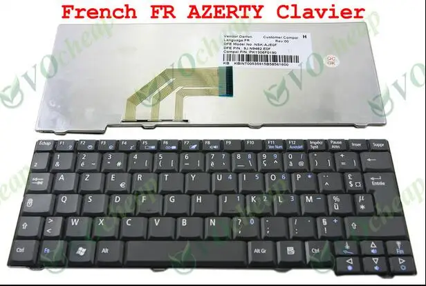 Клавиатура для Acer Aspire One A110 A110X A150 A150X P531 Pro 531 ZG5 ФРАНЦУЗСКОЙ